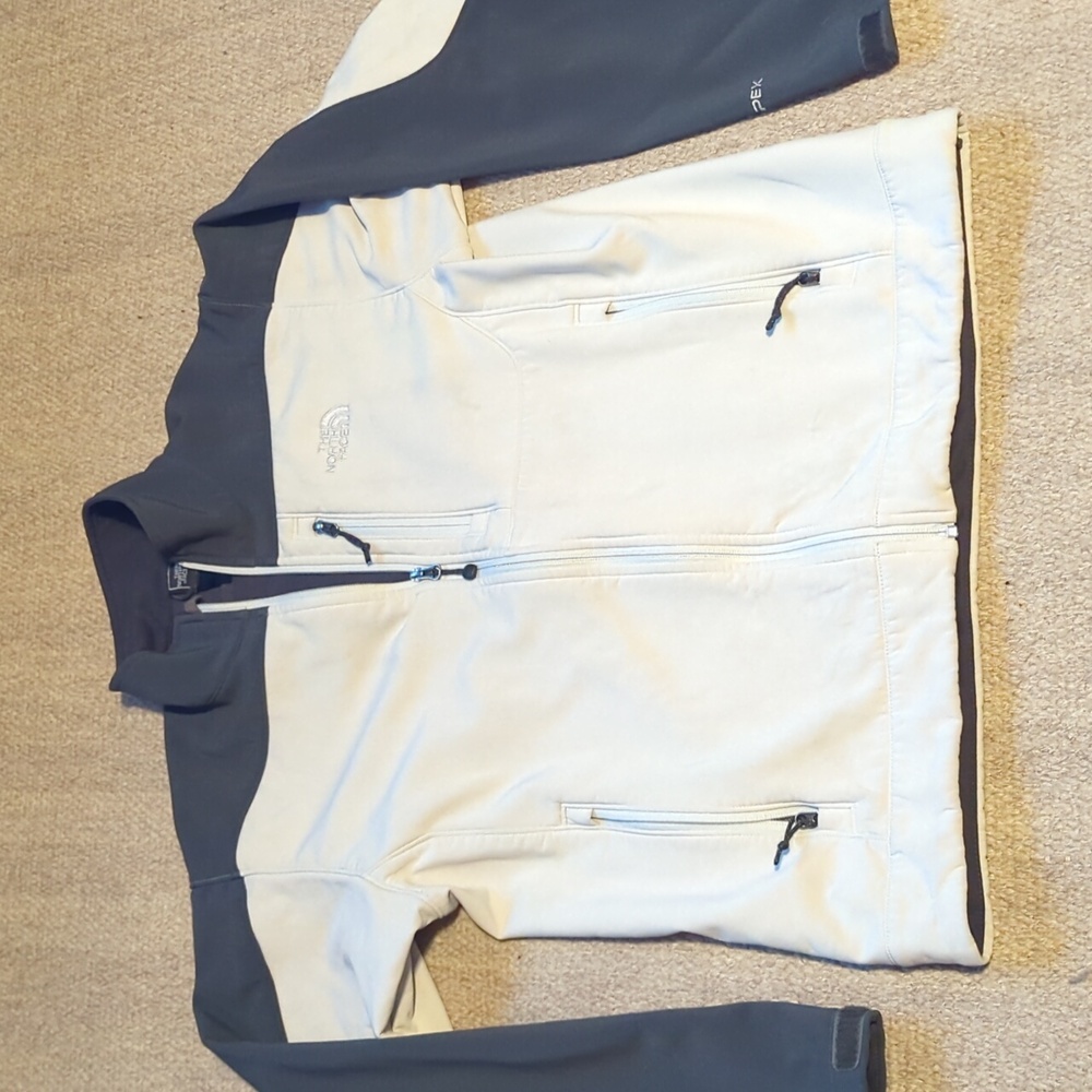 Mens The North face Apex jacket white/grey size medium